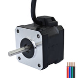 SEFOWOD Nema17 Schrittmotor STM4233 1,3 A 0,30 Nm (42,49 oz.in) 33 mm Gehäuse 1,8 Grad bipolar 2-phasig 4-adrig für 3D-Drucker/DIY CNC/Graviermaschine, 1,66 x 1,66 x 1,30 Zoll