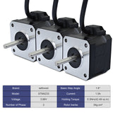 SEFOWOD Nema17 Schrittmotor STM4233 1,3 A 0,30 Nm (42,49 oz.in) 33 mm Gehäuse 1,8 Grad bipolar 2-phasig 4-adrig für 3D-Drucker/DIY CNC/Graviermaschine, 1,66 x 1,66 x 1,30 Zoll