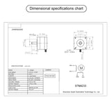 SEFOWOD Nema17 Schrittmotor STM4233 1,3 A 0,30 Nm (42,49 oz.in) 33 mm Gehäuse 1,8 Grad bipolar 2-phasig 4-adrig für 3D-Drucker/DIY CNC/Graviermaschine, 1,66 x 1,66 x 1,30 Zoll