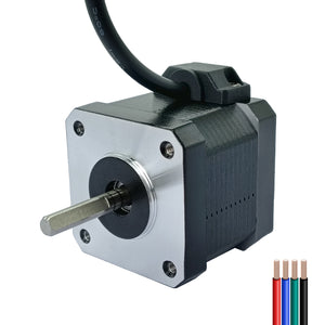SEFOWOD Nema17 Schrittmotor STM4240 1,2 A 0,45 Nm/63,74 oz.in 40 mm Gehäuse 1,8 Grad bipolar 2-phasig 4-adrig für 3D-Drucker/DIY CNC/Graviermaschine, 1,66 x 1,66 x 1,57 Zoll