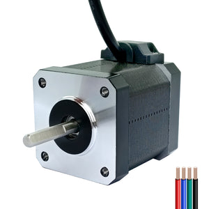 SEFOWOD Nema17 Schrittmotor STM4247 1,2 A 0,60 Nm (84,99 oz.in) 47 mm Gehäuse 1,8 Grad bipolar 2 Phasen 4 Leitungen für 3D-Drucker/DIY CNC/Graviermaschine, 1,66 x 1,66 x 1,85 Zoll