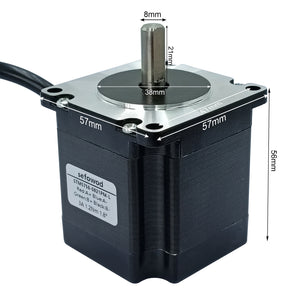 SEFOWOD High Torque Nema 23 Stepper Motor STM5756 1.2Nm/169.93oz.in 3A Bipolar 1.8° Precision 56mm Body for 3D Printers, CNC, Engraving Machines