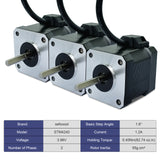 SEFOWOD Nema17 Schrittmotor STM4240 1,2 A 0,45 Nm/63,74 oz.in 40 mm Gehäuse 1,8 Grad bipolar 2-phasig 4-adrig für 3D-Drucker/DIY CNC/Graviermaschine, 1,66 x 1,66 x 1,57 Zoll