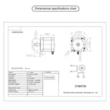 SEFOWOD Nema23 Schrittmotor STM5756 1,2Nm/170 oz.in 56mm Gehäuse 1,8 Grad bipolar 2 Phasen 4 Drähte Anschluss für 3D-Drucker CNC Fräsen Graviermaschine Automatisierung, 2,24x2,24x2,20 Zoll