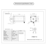SEFOWOD Nema23 Schrittmotor STM57112 3,6Nm/509,92 oz.in 112mm Gehäuse 1,8 Grad bipolar 2 Phasen 4 Drähte Anschluss für 3D-Drucker CNC Fräsen Graviermaschine Automatisierung, 2,24x2,24x4,41 Zoll