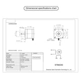 SEFOWOD Nema17 Schrittmotor STM4240 1,2 A 0,45 Nm/63,74 oz.in 40 mm Gehäuse 1,8 Grad bipolar 2-phasig 4-adrig für 3D-Drucker/DIY CNC/Graviermaschine, 1,66 x 1,66 x 1,57 Zoll