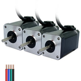 SEFOWOD Nema17 Schrittmotor STM4260 2A 0,80Nm (113,31 oz.in) 60 mm Gehäuse 1,8 Grad bipolar 2-phasig 4-adrig für 3D-Drucker/DIY CNC/Graviermaschine, 1,66 x 1,66 x 2,36 Zoll