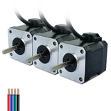 SEFOWOD Nema17 Schrittmotor STM4240 1,2 A 0,45 Nm/63,74 oz.in 40 mm Gehäuse 1,8 Grad bipolar 2-phasig 4-adrig für 3D-Drucker/DIY CNC/Graviermaschine, 1,66 x 1,66 x 1,57 Zoll
