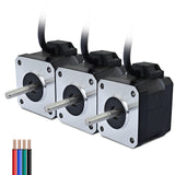 SEFOWOD Nema17 Schrittmotor STM4233 1,3 A 0,30 Nm (42,49 oz.in) 33 mm Gehäuse 1,8 Grad bipolar 2-phasig 4-adrig für 3D-Drucker/DIY CNC/Graviermaschine, 1,66 x 1,66 x 1,30 Zoll